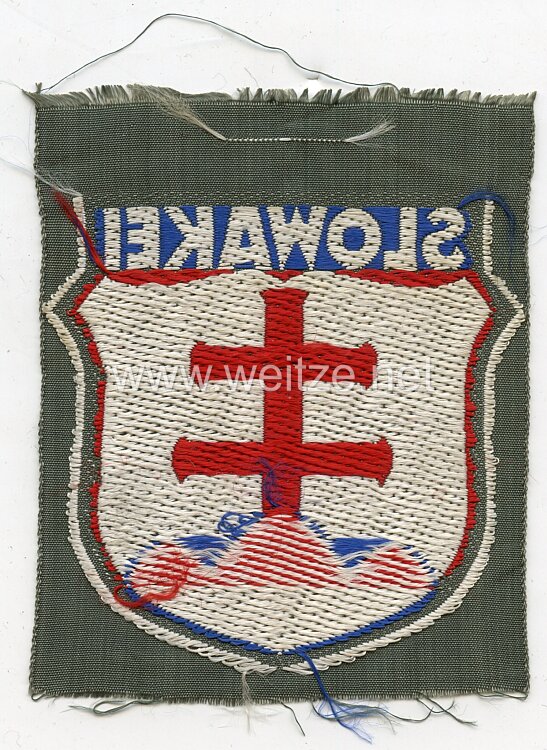 Wehrmacht Heer Ärmelschild "Slowakei" der slowakischen Freiwilligen Bild 2