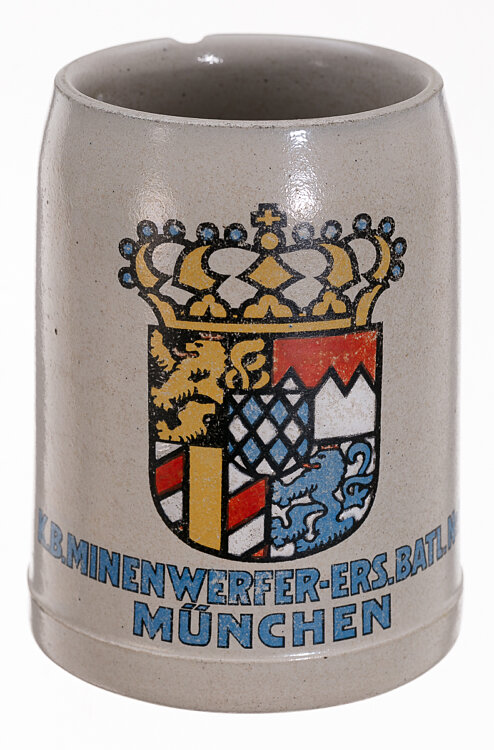 Königreich Bayern - Reservistenkrug " K.B. Minenwerfer-Ersatz.Batl.No. 1" Bild 2