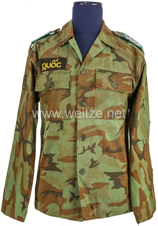 Republic of Vietnam 1955 -1975: National Police "Cảnh Sát Quốc Gia", camouflage shirt for an NCO within the Police - Headquaters in Cần Thơ (Mekong Delta, IV Corps), Pheonix Programm    Bild 2