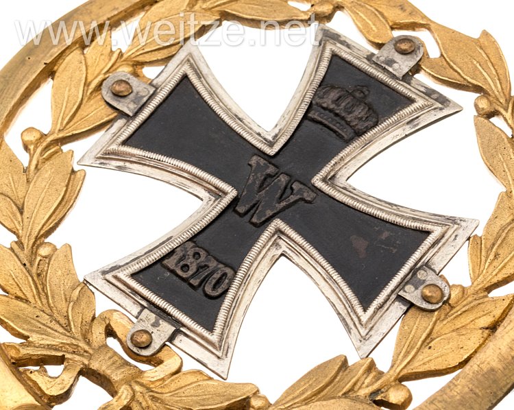 Preußen Fahnenspitze für Bataillonsfahnen mit dem Großkreuz des Eisernen Kreuzes 1870 Bild 2