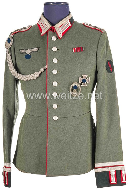 Wehrmacht Heer Parade-Waffenrock für einen Hauptwachtmeister und Spieß der Heeres-Flakartillerie -Abteilung 306 Bild 2