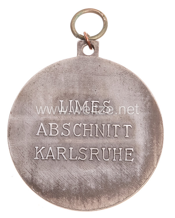 Erinnerungsmedaille der Firma Julius Berger Tiefbau AG Berlin Westbau 1938 "Limes Abschnitt Karlsruhe" Bild 2