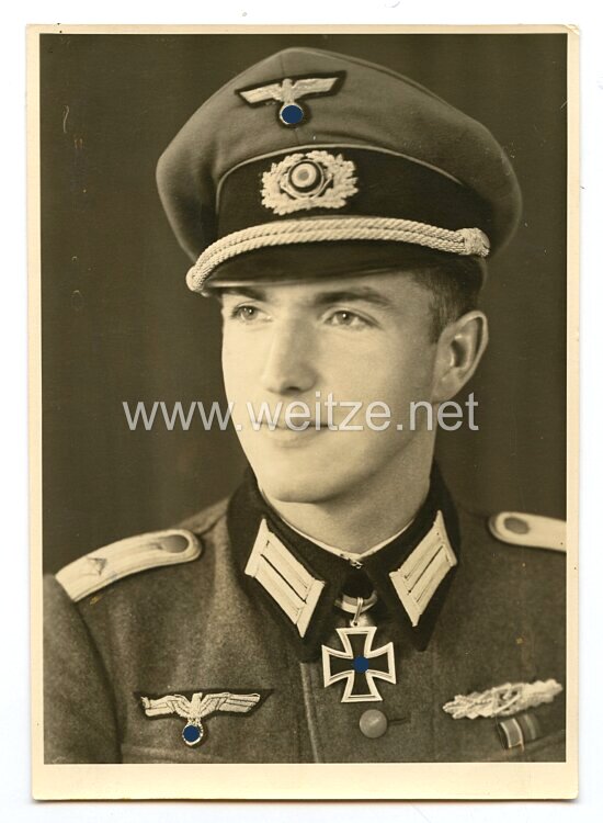 Wehrmacht Heer Portraitfoto, Ritterkreuzträger Karl-Heinz Becker Bild 2