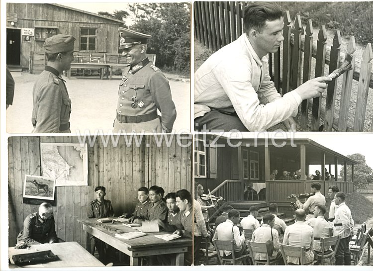 Wehrmacht Heer Fotos, General Ralph von Heygendorff besichtigt die Ausländischen Freiwilligen der 162. (Turkmenische) Infanterie-Division bei ihren Dienst in der Kaserne Bild 2