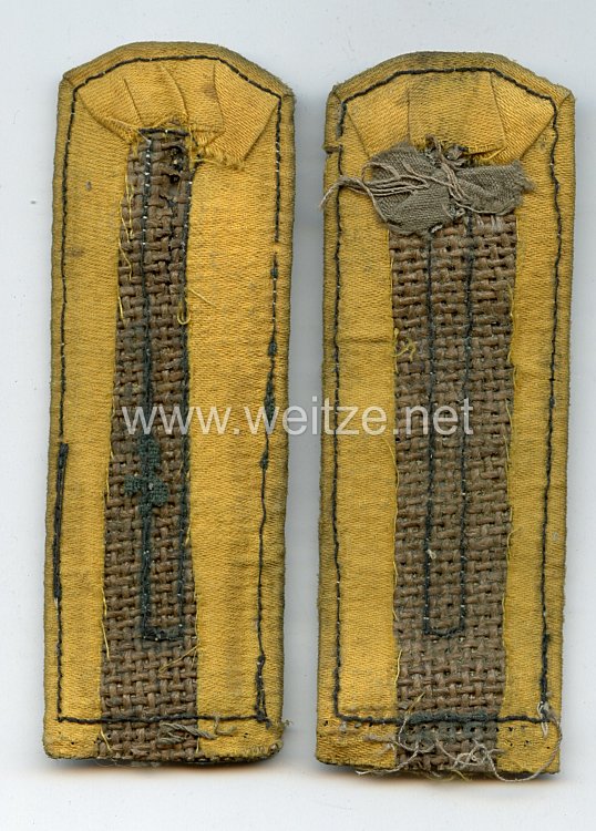Preußen 1. Weltkrieg Paar Schulterklappen für Beamtenstellvertreter im Feldwebelrang Proviantamt Bild 2