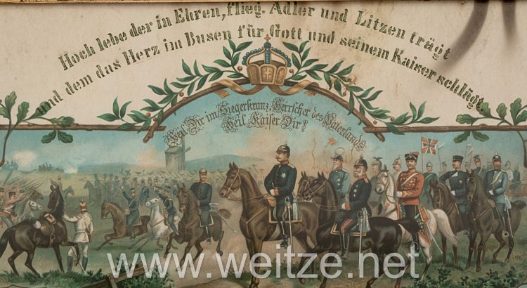 Preußen gerahmtes Reservisten-Bild für den Reservisten "Gefr. Franz Stäps" im Garde-Kürassier-Regiment Bild 2