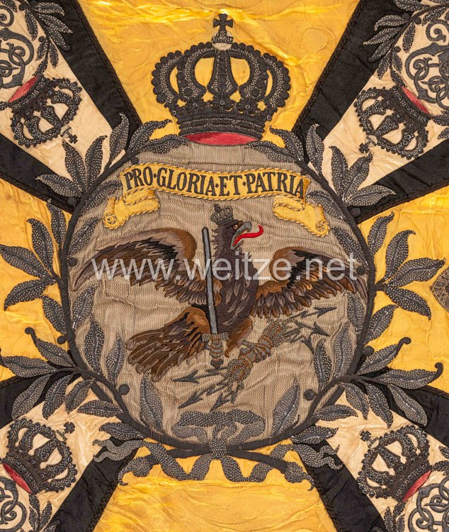 Königreich Preußen Fahnentuch der Regimentsstandarte des Ulanen-Regiment Großherzog Friedrich von Baden (Rheinisches) Nr. 7 Bild 2