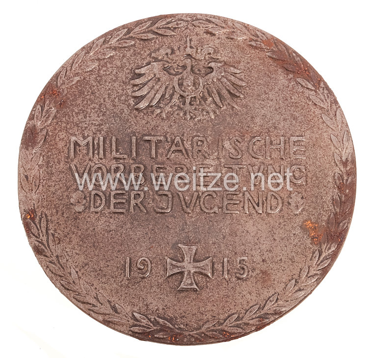 Deutsches Reich 1. Weltkrieg nichttragbare Erinnerungsmedaille "Militärische Vorbereitung der Jugend 1915" Bild 2