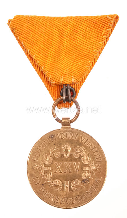 K. u. K. Monarchie Österreich Ehrenmedaille für 25-jährige verdienstvolle Tätigkeit auf dem Gebiet des Feuerwehr -und Rettungswesen Bild 2