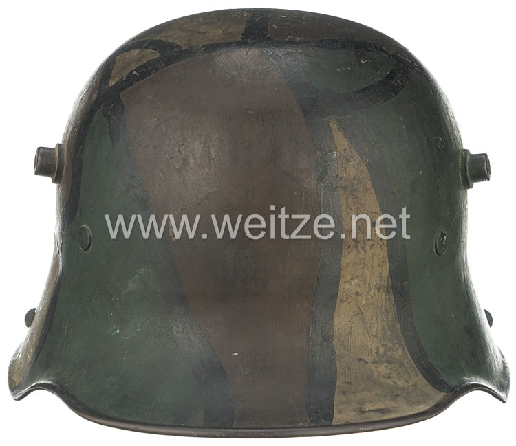Deutsches Reich 1. Weltkrieg Stahlhelm M 1916 in Mimikri-Tarnanstrich für den Soldaten "Gernow" im Infanterie-Regiment Nr. 399 Bild 2
