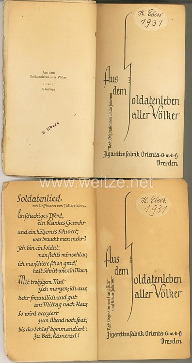Aus dem Soldatenleben aller Völker : Buch 1 & 2 - Zigaretten Sammelbilderalbum Bild 2