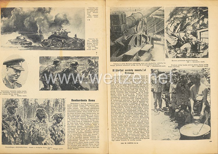 III. Reich / Litauen - Zeitschrift " Savaitė " - Jahrgang 1943 Nr. 29 Bild 2