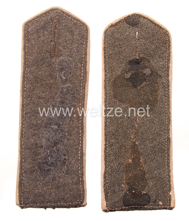 Preußen 1. Weltkrieg Paar Schulterklappen feldgrau für die Bluse Mannschaften im Infanterie-Regiment Nr. 389 Bild 2