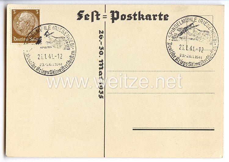III. Reich - farbige Propaganda-Postkarte - " Fest der Lausitz in Bautzen 26.-30.5.1935 " Bild 2