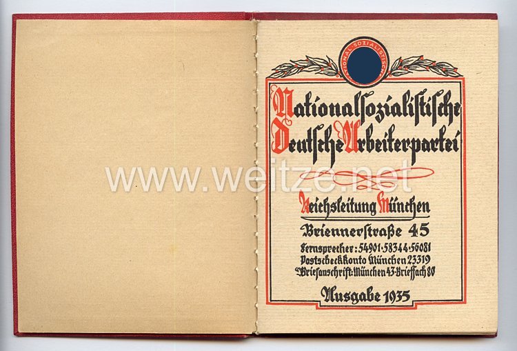 NSDAP - Mitgliedsbuch Nr. 3622006 für einen Mann aus Kötzting Bild 2