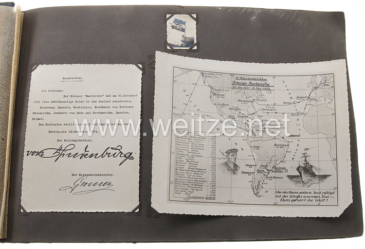 Kriegsmarine Fotoalbum, Angehöriger des Kreuzer "Karlsruhe" auf Weltreise 1931/32 Bild 2