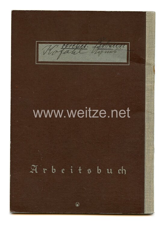 Deutsches Reich - Arbeitsbuch 1. Modell für eine Stenografin Angestellt beim Reichsführer SS Hauptamt Verwaltung und Wirtschaft  Bild 2
