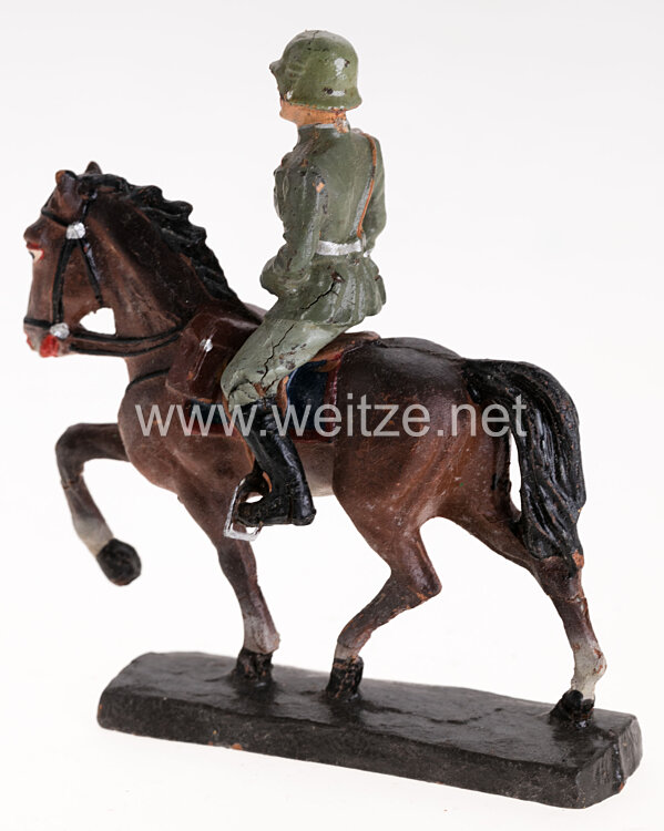 Elastolin - Heer Hauptmann zu Pferd mit Steigbügel auf Schrittpferd Bild 2
