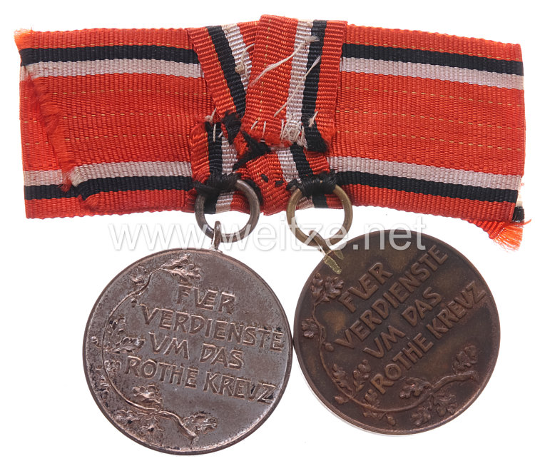 Preussen Rot Kreuz Medaille 2. und 3. Klasse für eine Krankenschwester. Bild 2
