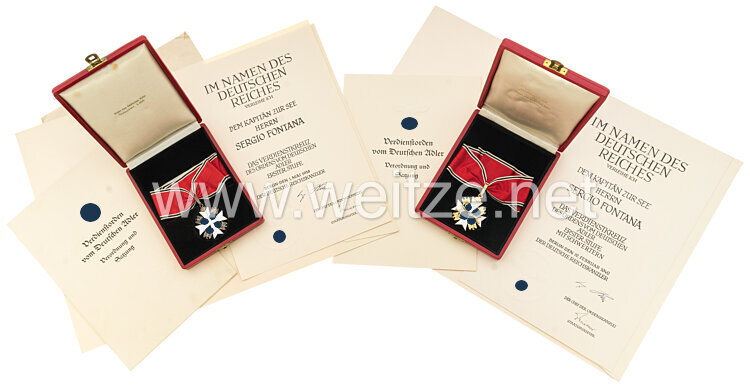 Deutscher Adlerorden: Großer Nachlaß aus dem Besitz des italienischen Admirals Sergio Fontana Bild 2
