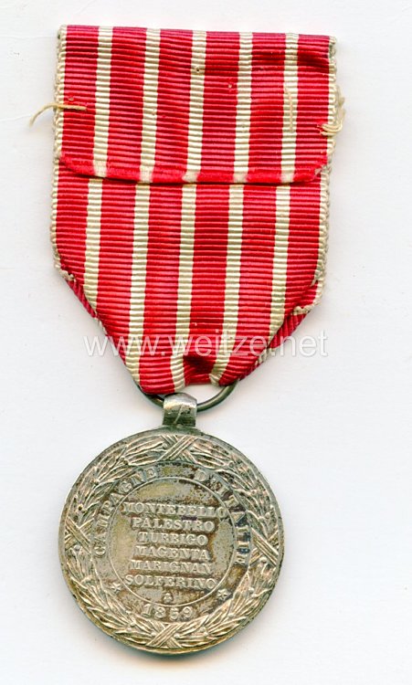 Frankreich "Médaille commémorative française de la Campagne d Italie 1859"  Bild 2
