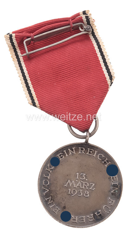 Medaille zur Erinnerung an den 13. März 1938 Anschluss Österreich Bild 2