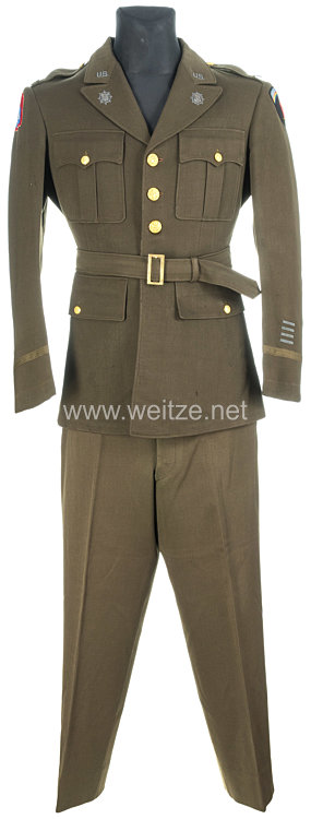 USA World War 2 and Occupation Era: US Army  Winter Service Uniform for a Colonel from the Quatermaster Corps with the United States Army Europe Bild 2