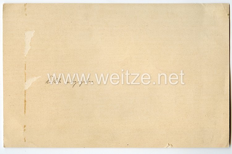 1. Weltkrieg - Spendenurkunde zur Sammlung von Goldschmuck 1916 Bild 2
