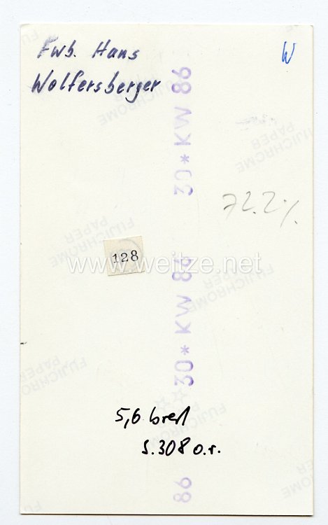 Luftwaffe - Nachkriegsunterschrift von Deutschen Kreuz in Gold Träger Hans Wolfersberger Bild 2