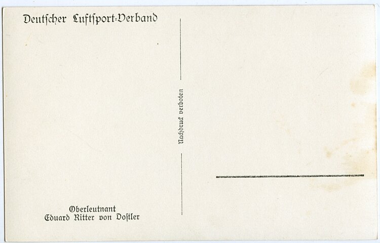 Fliegerei 1. Weltkrieg - Deutsche Fliegerhelden " Oberleutnant Eduard Ritter von Dostler " Bild 2