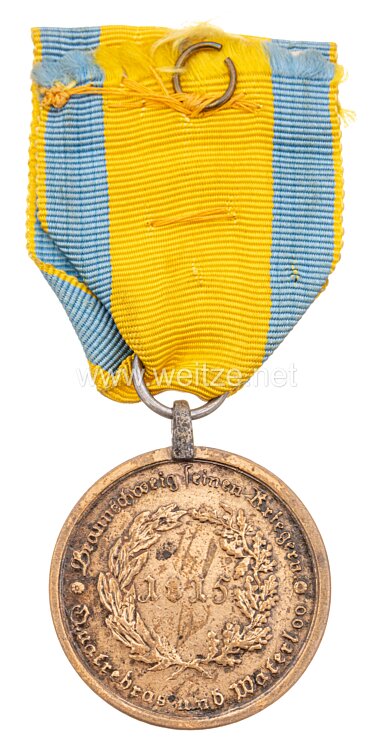 Braunschweig Waterloo - Medaille 1818 - Bebenroth Husaren Regiment Bild 2