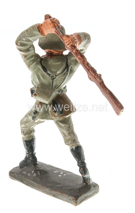Lineol - Heer Soldat mit Gewehr zuschlagend " Kolbenschläger " Bild 2