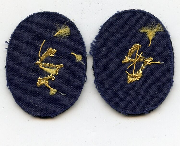 Kriegsmarine Paar Ärmelabzeichen für Nachrichtenoffiziere Bild 2